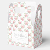 Liefde en Bedankt Pioen Roze Waterverf Bloemen Bedankdoosjes (Geopend)