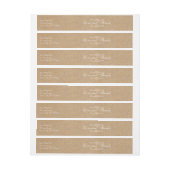 Liefde en Bedankt Rustiek Ambacht Zilver Confetti Omwikkelbaar Adreslabel (Vel)