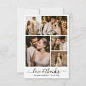 Liefde en Bedankt Script 6 Fotocollage Wedding (Voorkant)