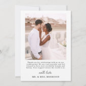 Liefde en Bedankt Script Five Photo Collage Weddin (Achterkant)