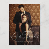 Liefde en Bedankt Script Foto bruiloft Briefkaart (Voorkant)