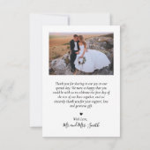 Liefde en Bedankt Script Foto Collage Hart Bruilof (Achterkant)