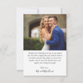 Liefde en Bedankt Script Foto Hart Bruiloft (Achterkant)