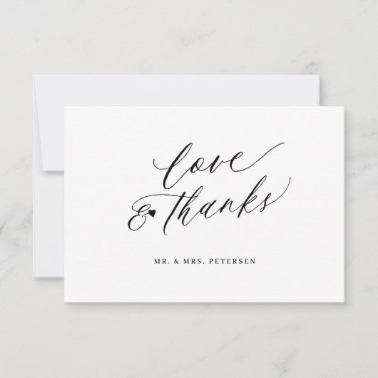 Liefde en bedankt script minimaliseert eenvoudige  (Voorkant)