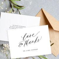 Liefde en bedankt script minimaliseert eenvoudige