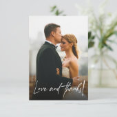 Liefde en bedankt script trouwfoto (Staand voorkant)