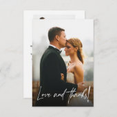Liefde en bedankt script trouwfoto (Voorkant / Achterkant)