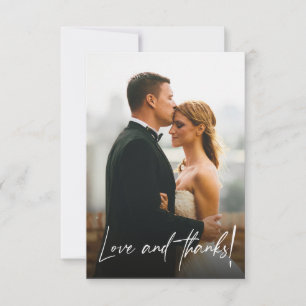 Liefde en bedankt script trouwfoto