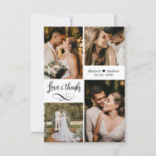 Liefde en Bedankt Script Wedding Photo Collage