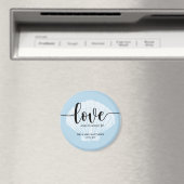 Liefde en Bedankt Seashell Wedding Dank je Magnet Magneet (Insitu (Vaatwasser))
