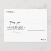 Liefde en Bedankt Strandbruiloft Bedankt Briefkaar Briefkaart (Achterkant)