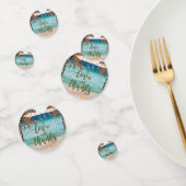 Liefde en bedankt strandtafel confetti feest (Groep)