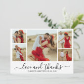 Liefde en Bedankt Typografie 5 Foto Collage (Staand voorkant)