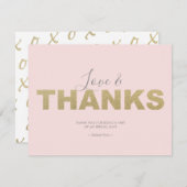 Liefde en Bedankt XOXO Hartelijk dank (Voorkant / Achterkant)