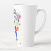 Liefde en bloemen latte mok (Rechts)