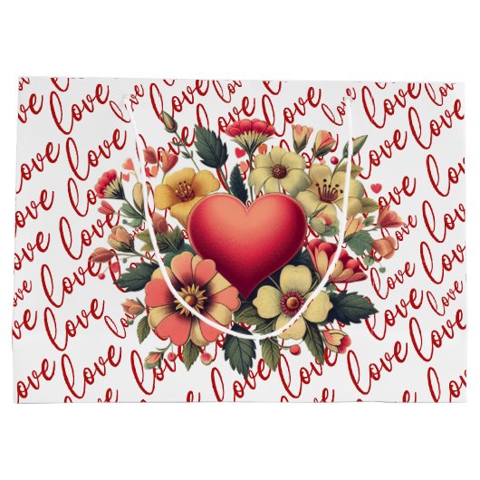 Liefde en Bloemen Valentijn Groot Cadeauzakje (Achterkant)