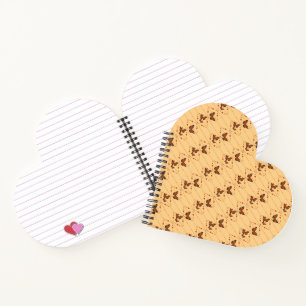 Liefde en Butterflies in sinaasappel Notitieboek
