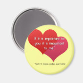 Liefde en Cookies Magnet Magneet (Voorkant / Achterkant)