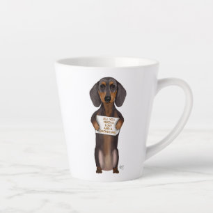 Liefde en Dachshund Latte Mok