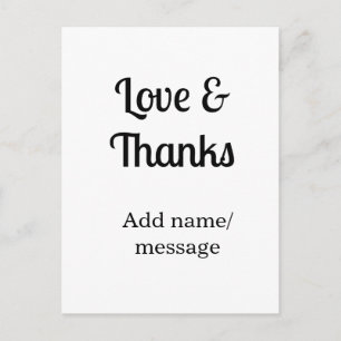 Liefde en dank bedrijfsnaam tekstbericht briefkaart