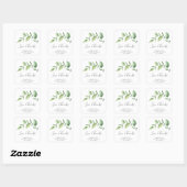 Liefde en Dank Rustige Groene Bruids-Shower Vierkante Sticker (Vel)