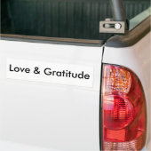Liefde en dankbaarheid bumpersticker (Op Truck)