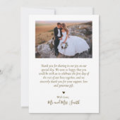 Liefde en Dankbaarheid Gouden Script Foto Collage Bedankkaart (Achterkant)