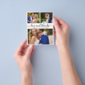 Liefde en Dankbaarheid Huwelijksfoto Met Dank Flyer (Hand)