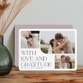 Liefde en dankbaarheid | Multi-Photo Wedding Bedankkaart