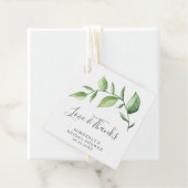 Liefde en Dankbaarheid Rustieke Groene Bruiloft Br Bedankjes Labels (In situ)