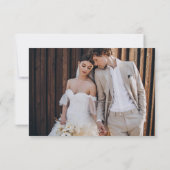 Liefde en Dankbaarheid Script Hart Trouwfoto Bedankkaart (Achterkant)