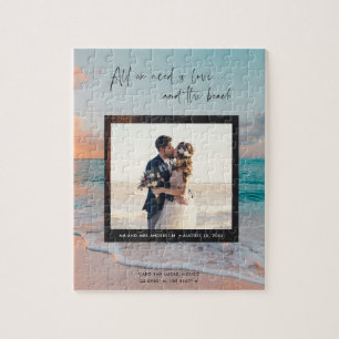 Liefde en de Beach Wedding Foto Legpuzzel