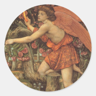 Liefde en de maagd van John Stanhope Ronde Sticker