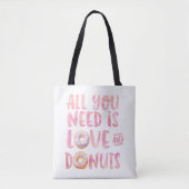 Liefde en donuts draagtas (Voorkant)