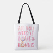 Liefde en donuts draagtas (Achterkant)