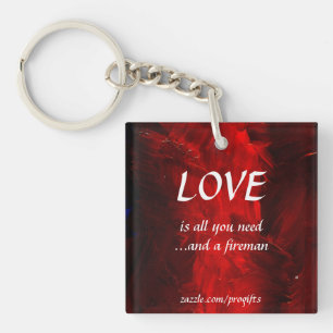 Liefde En Een Brandweerman Sleutelhanger