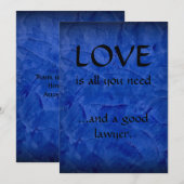Liefde en een goede advocaat bedankt (Voorkant / Achterkant)