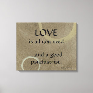 Liefde En Een Goede Psychiater - Cirkels Canvas Afdruk