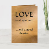 Liefde en een Goede Tandarts Feestdagen Kaart (Voorkant)