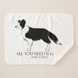 Liefde en een hond sherpa deken