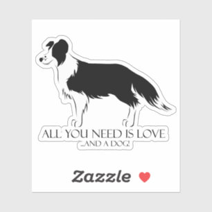 Liefde en een hond sticker