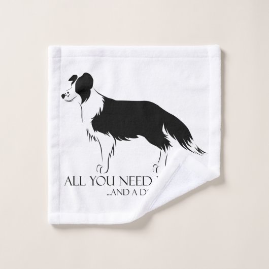 Liefde en een hond washandje (Wasdoekje)