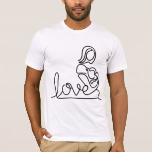 Liefde en een Moeder met een baby T-shirt
