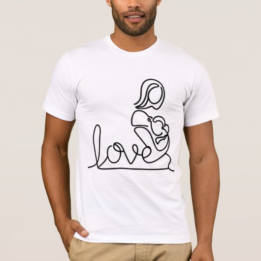Liefde en een Moeder met een baby T-shirt (Voorkant)