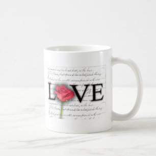 Liefde en een roos koffiemok