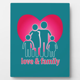 Liefde en familie fotoplaat