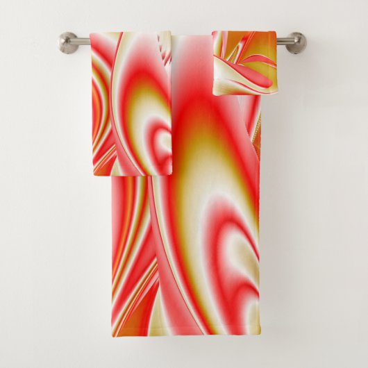 Liefde en Goud Abstract 3D Rainbowart Bad Handdoek (Insitu)
