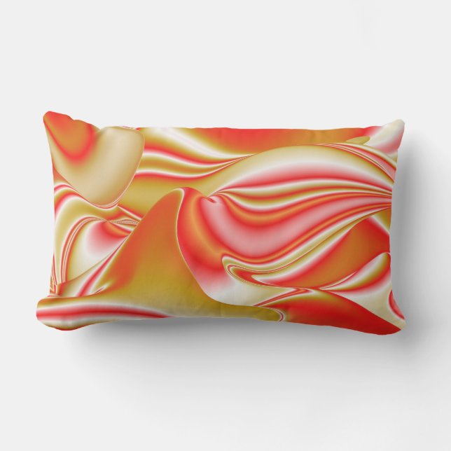 Liefde en Goud Abstract 3D Rainbowart Buitenkussen (Voorkant)