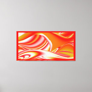 Liefde en Goud Abstract 3D Rainbowart Canvas Afdruk