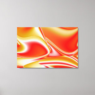 Liefde en Goud Abstract 3D Rainbowart Canvas Afdruk